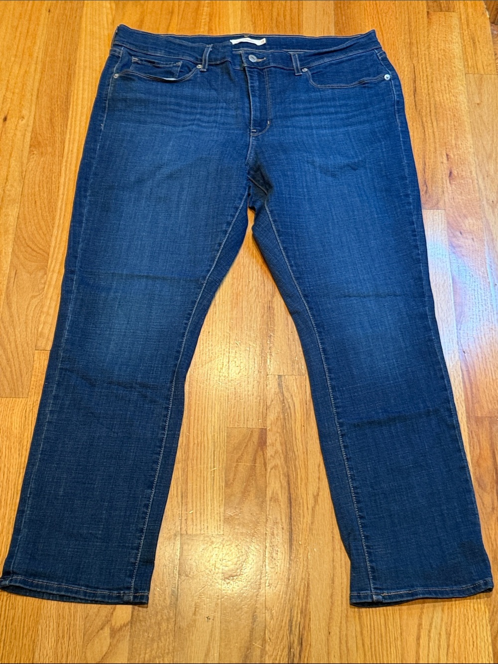 Levi's Classic Straight Women's 18 Dark Blue Stretch Denim Jeans
